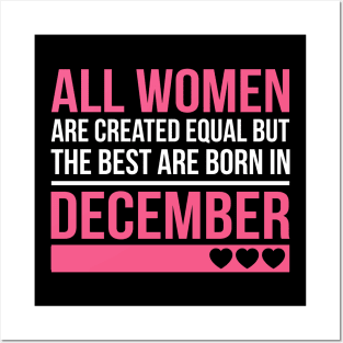 Best Women Are Born In December Birthday Gift Posters and Art